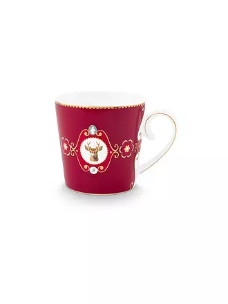 PIP STUDIO | Henkelbecher gross LOVE BIRDS MEDALLION Dark Red | 